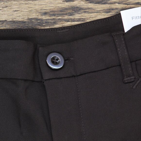 NWT Christopher & Banks Fit Mid-Rise Stretch Dress Pants JOS-4929 4 Short Brown - Picture 3 of 9